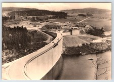 Postcard Talsperre Pöhl Dam