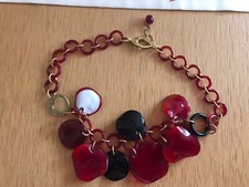 Antica Murrina  DAMEN Halskette Collier Murano Glas   Original - Rot Schwarz