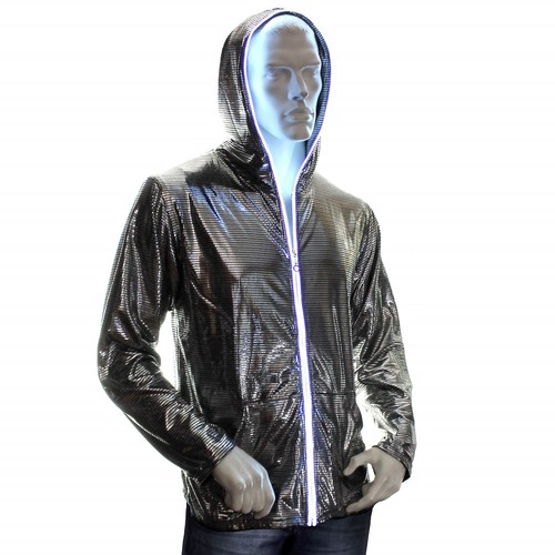 Led kapuzenjacke silber - led-kapuzenjacke,