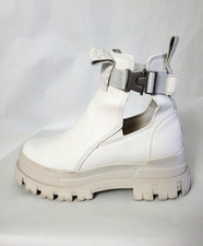 BUFFALO ASPHA COA PLATFORM BOOTS 39 OFFWHITE VEGAN PLATEAU STIEFELETTEN DAMEN