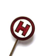 Original Anstecknadel emailliert mit H mir unbekannt