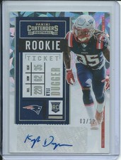 New England Patriots Kyle Dugger Cracked Ice Auto und Rookie Auto Lot