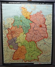 Vintage Deutschlandkarte Rollabe Wandtafel Poster Druck