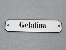 altes Emailschild Gelatina Tante Emma Laden Apotheke Drogerie um 1900 antik