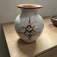 Antike Ton Vase Blumenmuster
