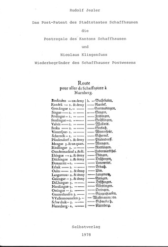Rudolf jezler das post patent - jezler:, post-patent
