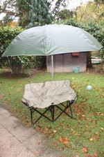 Anglerschirm Sitzbak Doppel Faltbar Angler Forellensee  Sportfischer