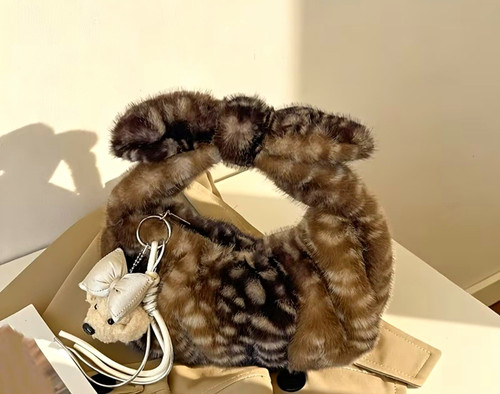 Damen henkeltasche kunstfell - damen,