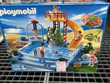 Playmobil 4858 - Schwimmbad mit Rutsche und 4864 Planschbeckenset Mutter+Kind