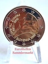 2 Euro Slowenien 2008, "Trubar", bankfrisch aus Rolle