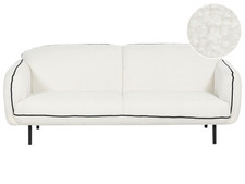 3-Sitzer Sofa Bouclé weiß