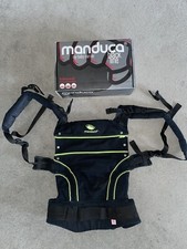 Manduca Black line Screamingreen Baby-und Kindertrage schwarz