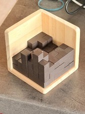 Sharp Brain Zone 3D Wooden Brain Teaser Denkspiel Holz Puzzle    Neuwertig