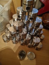 34 X Gewürzdosen Glas Für Gewürze Ohne Regal  Edelstahl Schraubverschluss