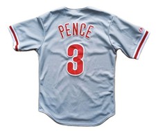 Majestic Hunter Pence Philadelphia Phillies MLB Jersey Trikot stitched grau S