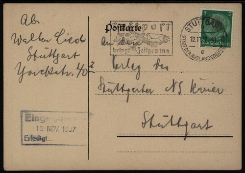 Deutsches rreich postkarte - deutsches, 5