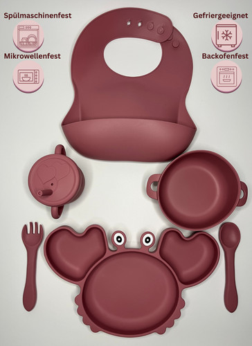 Baby geschirrset mit saugnapf - baby,