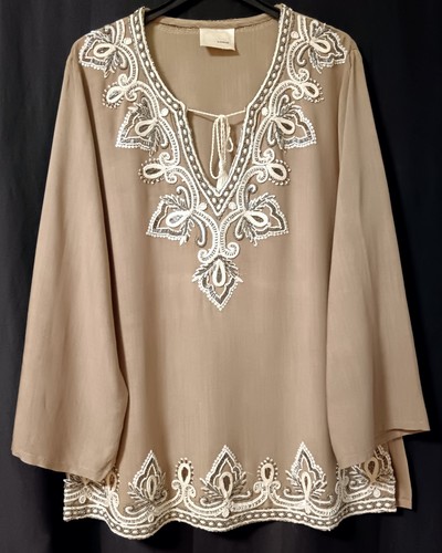 Tunika 100 viskose - tunika, beige
