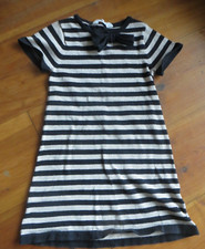 festliches H&M Strickkleid gestreift Schleife Kurzarm Gr. 122/ 128 Glitzer