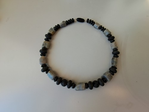 Kette lavastein mit saphir - mit,