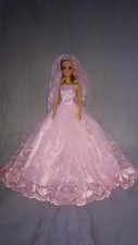 Barbie Puppen Kleid Rosa Herz