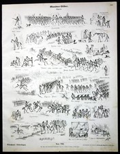 1880 Militaria Karikatur Krieg