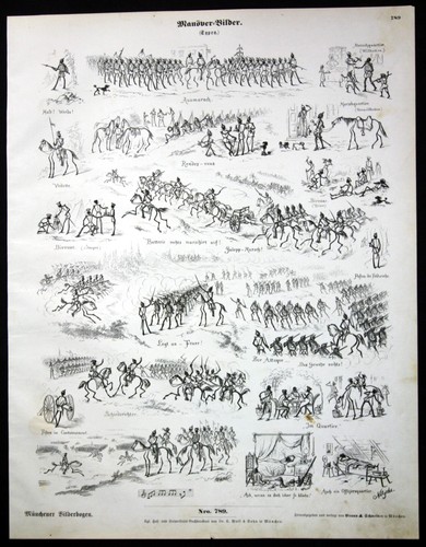 1880 militaria karikatur krieg - karikatur,