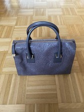 ETRO Luxustasche,Leder vegan, Logo-Paisley-Prägung, mausgrau B/H/T 29,5x20x12,5