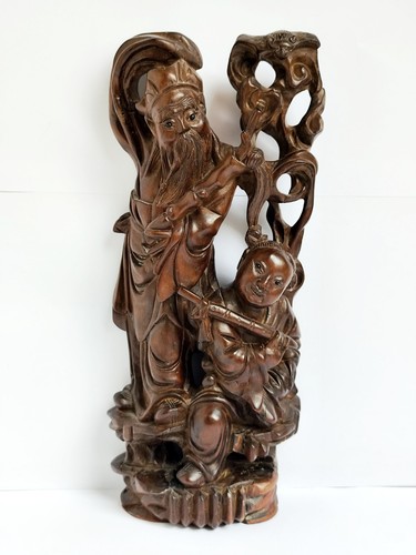 Holzfigur china schnitzerei - holzfigur,