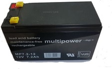 Blei AGM GA Akku Batterie kompatibel NP7-12 LC-R127R2PG1 12 Volt 7,2Ah 12V VDS! 