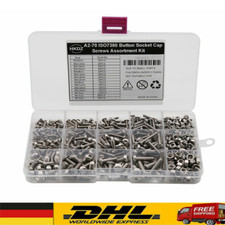 500 tlg M3 M4 M5 Edelstahl Innen Sechskant Schrauben Muttern Satz Sortiment Set.