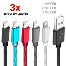 iPhone Kabel Nylon USB A auf iPhone Schnell Ladekabel Farben 8pin 0,2m 1m 2m 3m