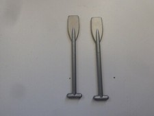 2 x silbernes Paddel Ruder
