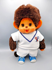 Toho Japan Monchhichi mit Schlafaugen ca. 28 cm groß in Tennis Outfit - Vintage