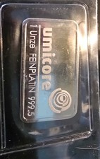 1 Feinunze Platin 999,5 Umicore 31,1 Gramm Barren Verschweißt Top Preis