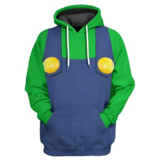 SuperMario Hoodie "Luigi" XL/XXL, Kostüm, dünner/leichter Stoff