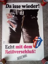 ROLLING STONES Sticky Fingers, PR Plakat, orig.80er J. CBS Records Zipper, RAR !