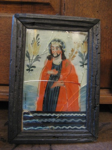 Hinterglas ecce homo votivbild - hinterglas,