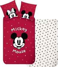 Disney Wende Bettwäsche 135x200cm Mickey Mouse Minnie Maus mit Reißverschlus