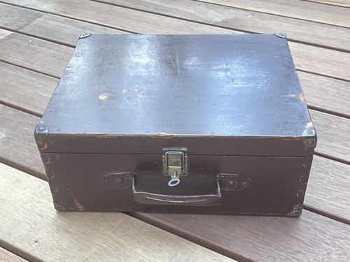 Alter holzkoffer vintage - vintage, braun
