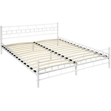 Metallbett Bettgestell mit Lattenrost Bettrahmen Schlafzimmer Doppelbett stabil