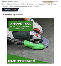 Diment Power Universal Flachschleifer, Staubschutzhaube und Scheibe (siehe Bilder)