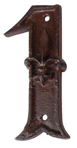 Gusseiserne hausnummer - gusseiserne,