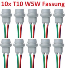 10 Stück W5W T10 Gummi Glassockel Standlicht Fassung Stecksockel Sockel 10TG