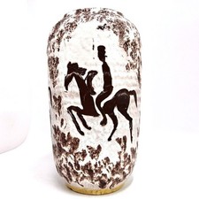 Vase Scheurich Keramik Nr. 546 / 50 Reiter 49 cm Fat Lava German Pottery Pop Art