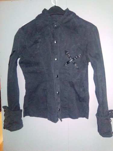 Gothic oberteil bluse - gothic, bat