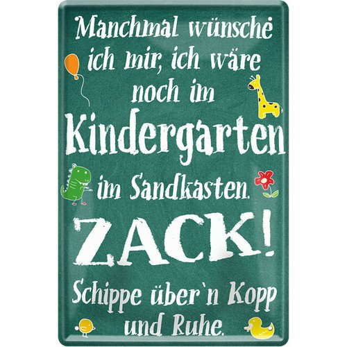 Blechschild 20x30 lustiger