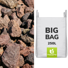 Lavamulch rot/braun, Körnung 32/56mm, 250 Liter im BigBag