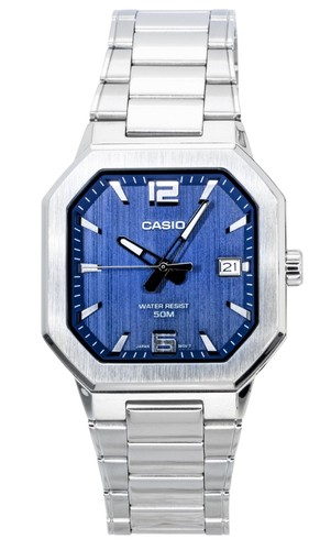 Casio analog edelstahl blaues - analog,