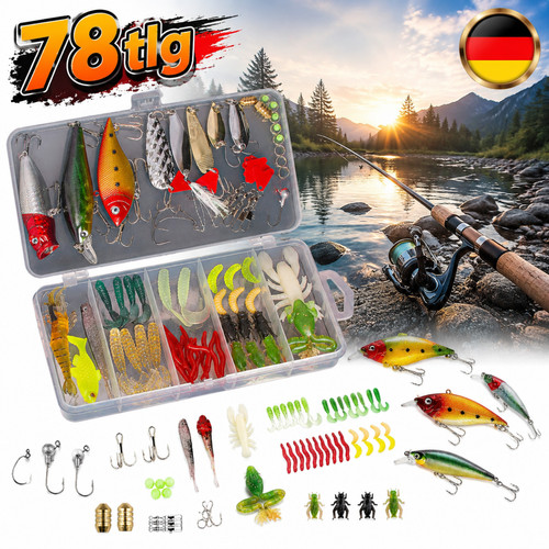 Raubfisch köder set - köder, 78stück